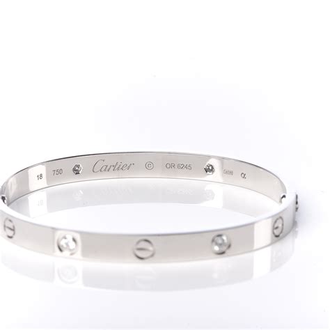 cartier bracelet white|love bracelet cartier white gold.